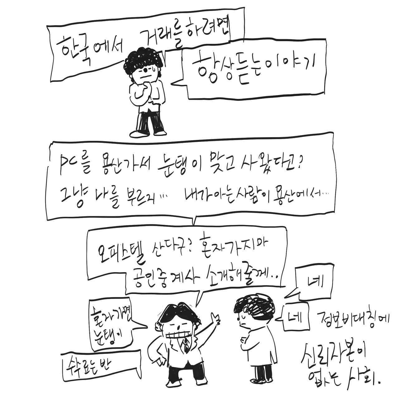 정보비대칭으로 신뢰자본이 낮은 사회로