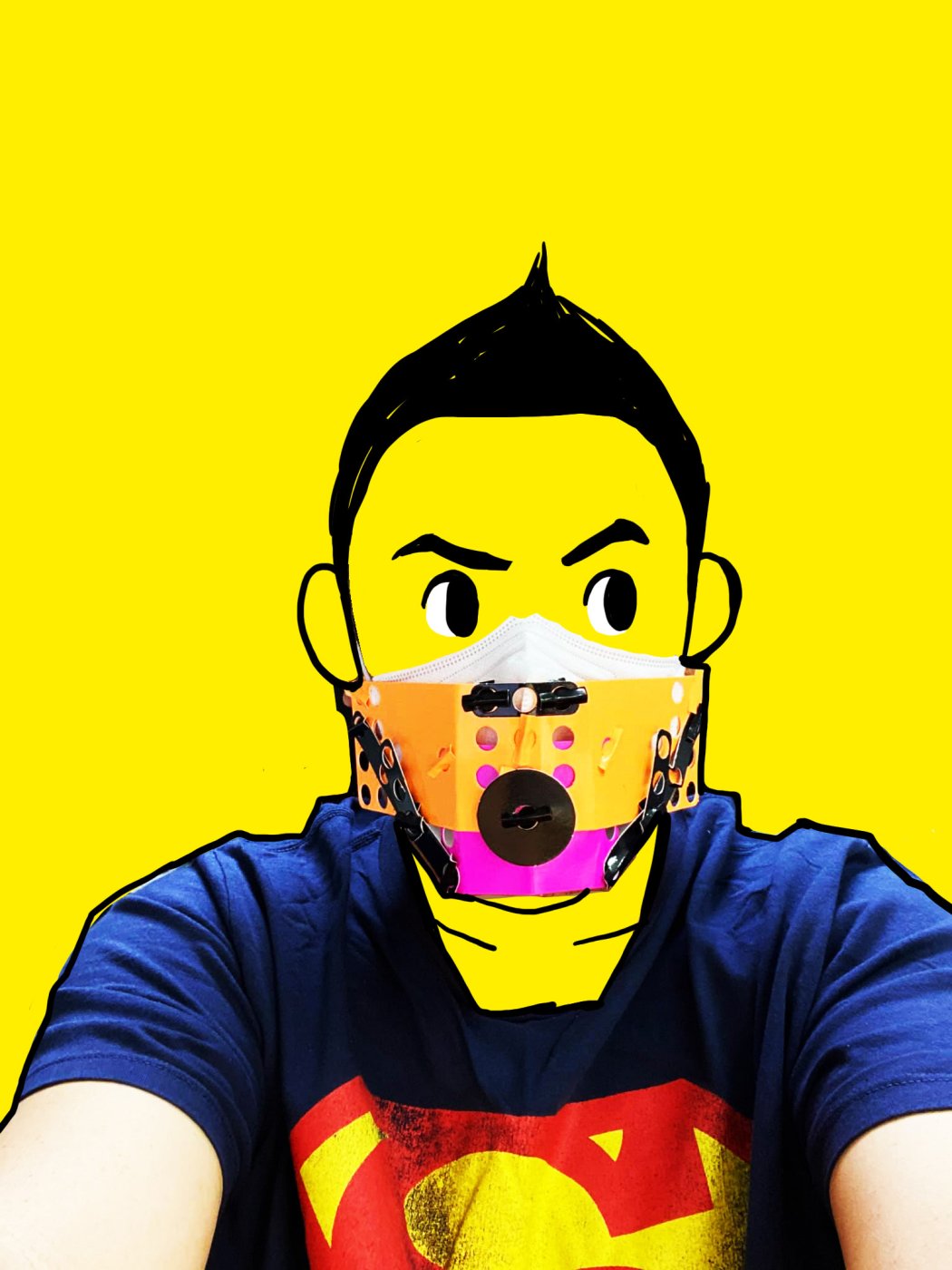 마스크를 가지고 만드는 페이퍼브릭 로봇마스크 공작